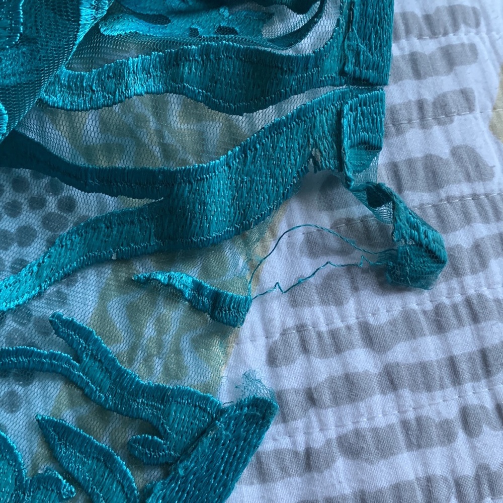 Handmade teal gown - Picture 4 of 6